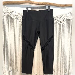 Avia Yoga Workout Lifting Running Leggings W/ Mesh Sz M